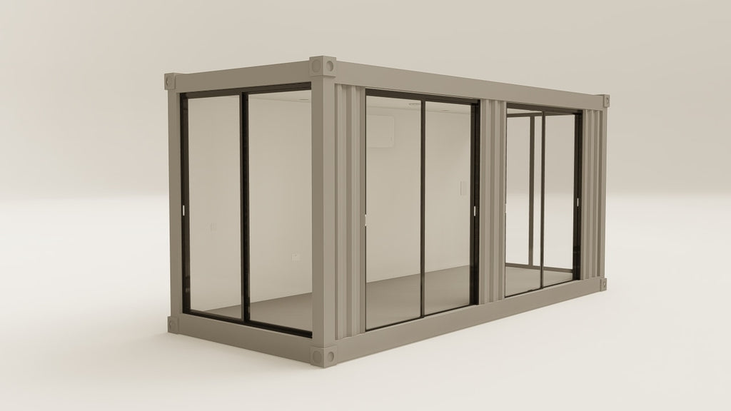 Work Space - 15 - Grey Aluminium - 4 Doors