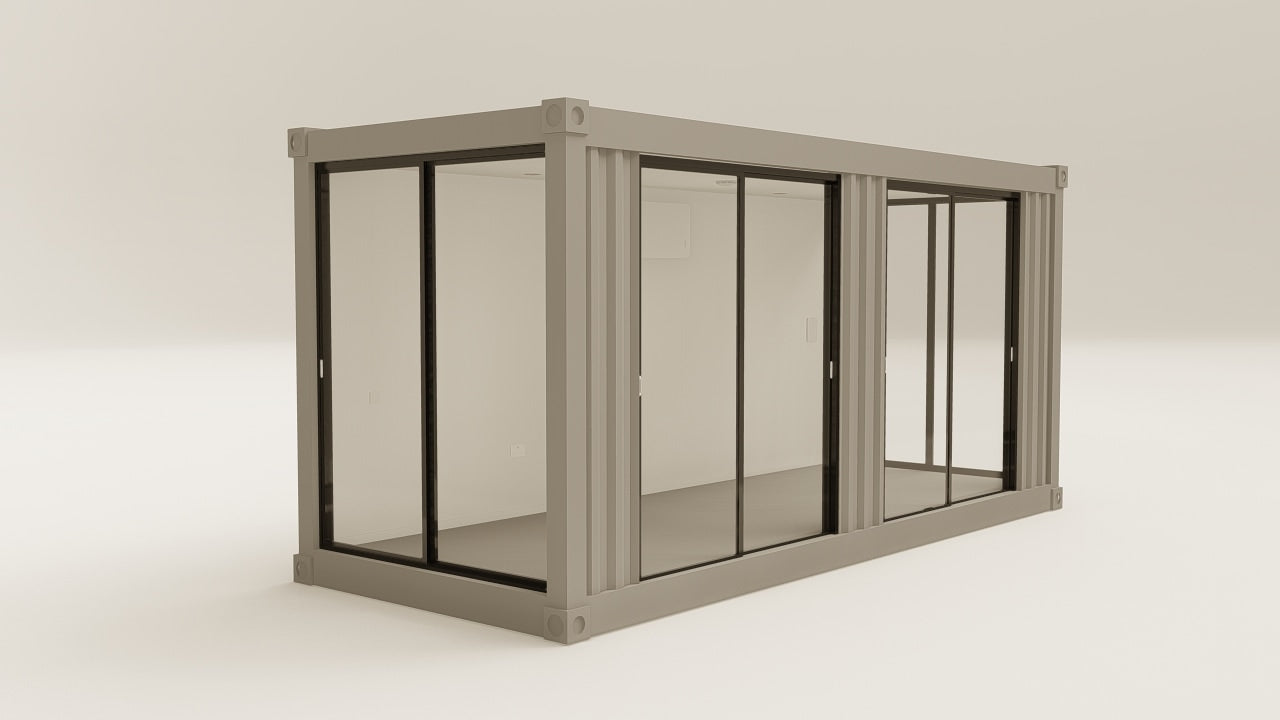 Work Space - 15 - Grey Aluminium - 4 Doors
