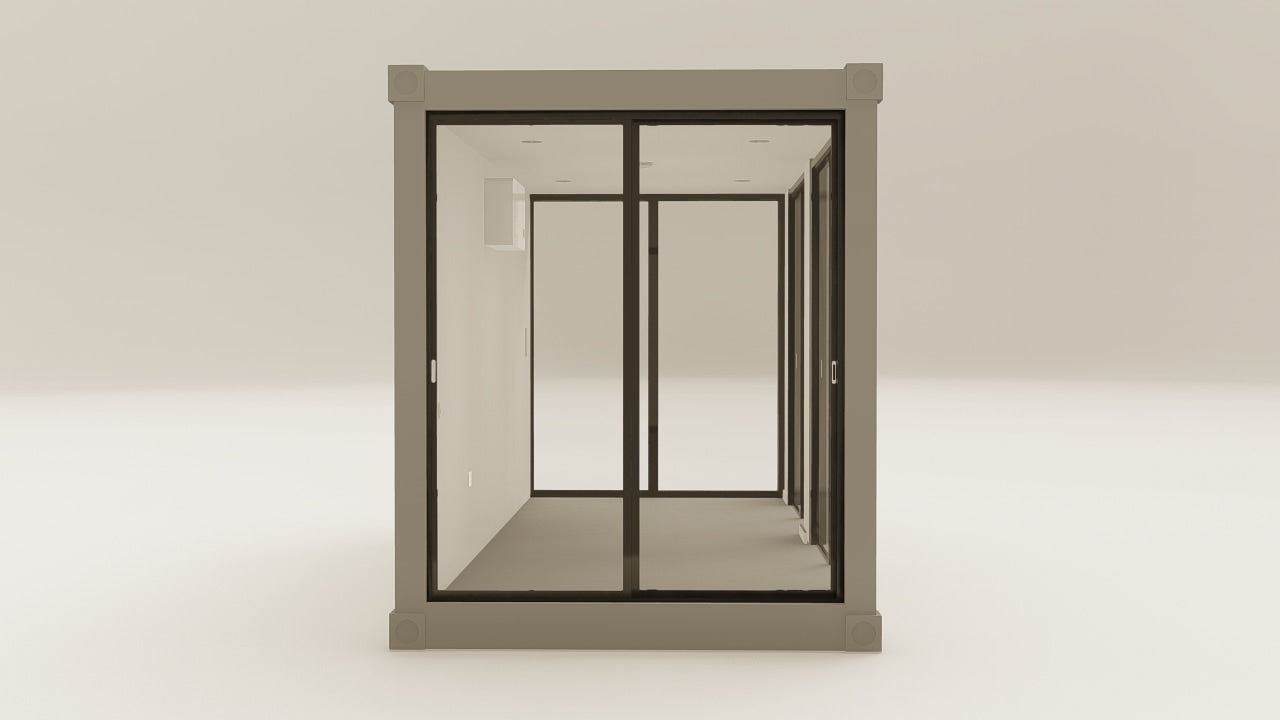 Work Space - 15 - Grey Aluminium - 4 Doors