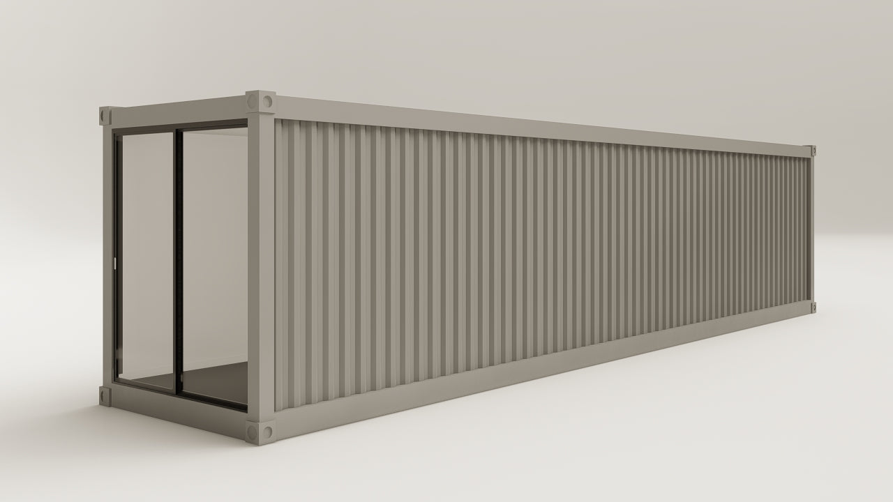 Studio - 30 - Grey Aluminium - 2 End Doors view 1