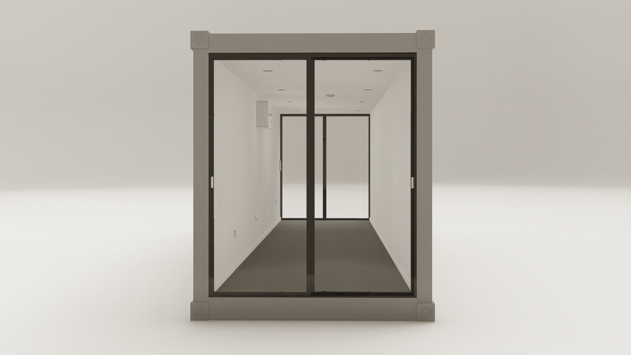 Work Space - 30 - Grey Aluminium - 2 Doors