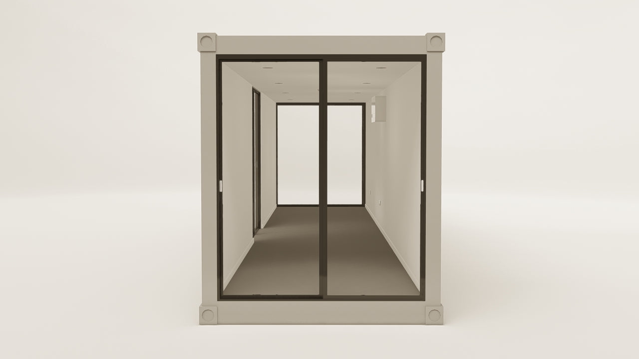 Studio - 30 - Grey Aluminium - 2 End Doors 1 Side Door view 2