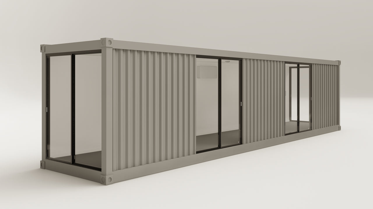 Studio - 30 - Grey Aluminium - 2 End Doors 2 Side Doors view 1