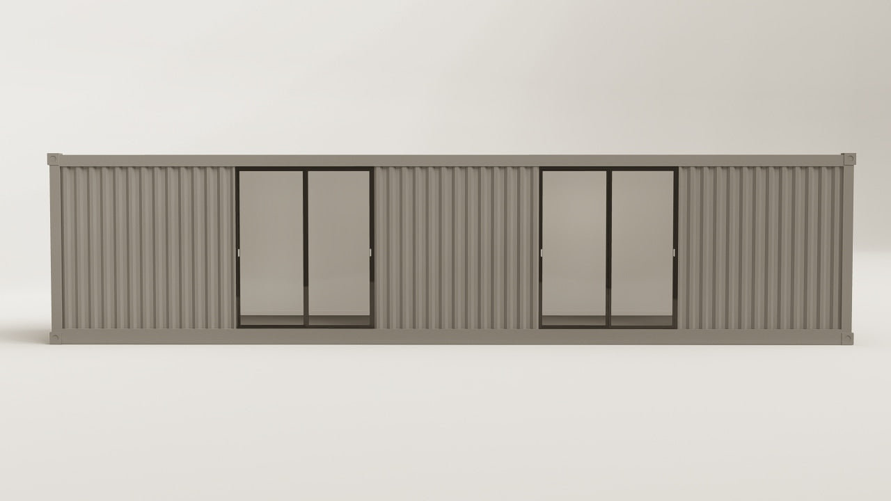 Work Space - 30 - Grey Aluminium - 4 Doors