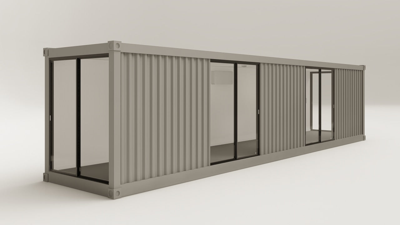 Work Space - 30 - Grey Aluminium - 4 Doors