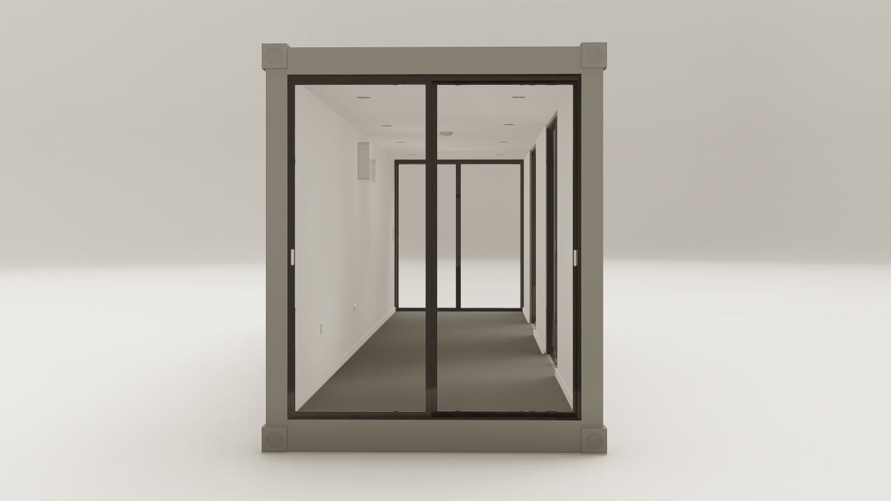 Work Space - 30 - Grey Aluminium - 4 Doors