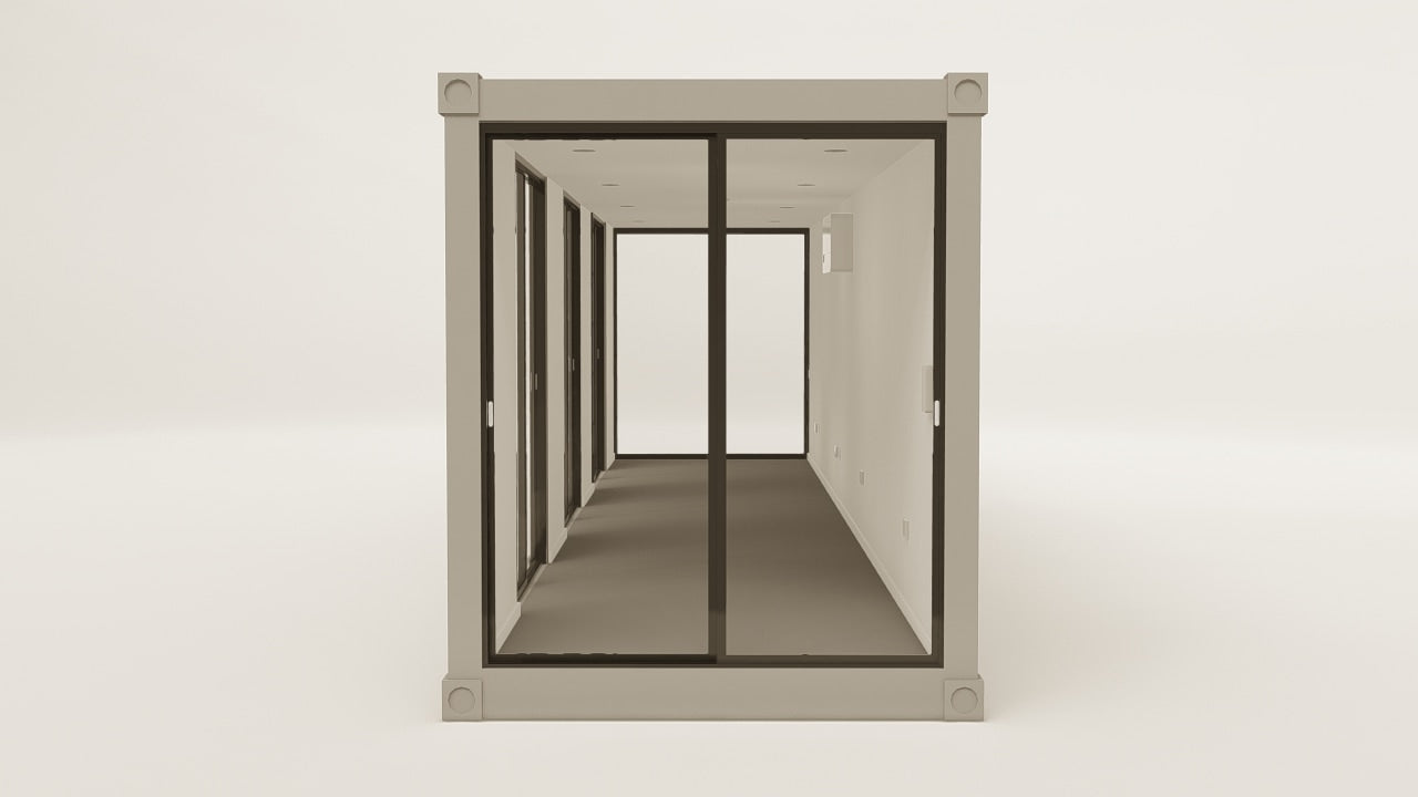 Work Space - 30 - Grey Aluminium - 5 Doors