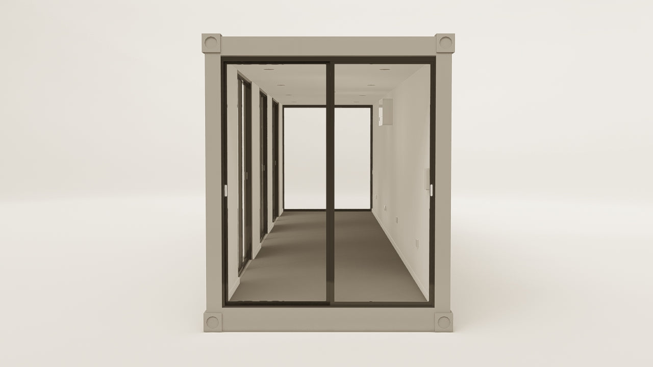 Studio - 30 - Grey Aluminium - 2 End Doors 3 Side Doors view 1