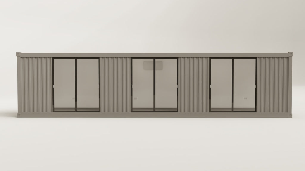 Work Space - 30 - Grey Aluminium - 5 Doors