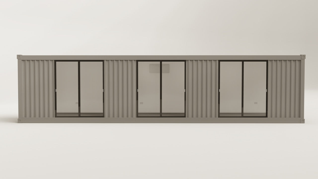 Work Space - 30 - Grey Aluminium - 5 Doors