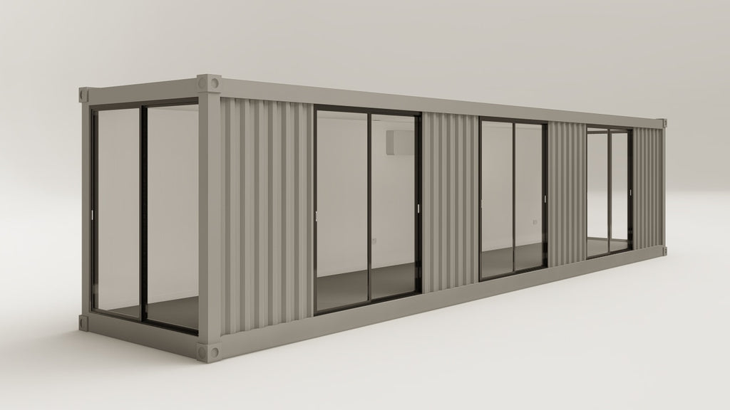 Work Space - 30 - Grey Aluminium - 5 Doors