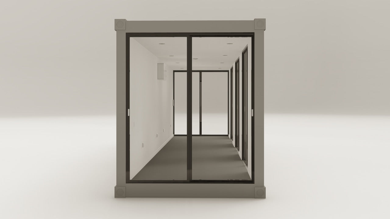 Work Space - 30 - Grey Aluminium - 5 Doors