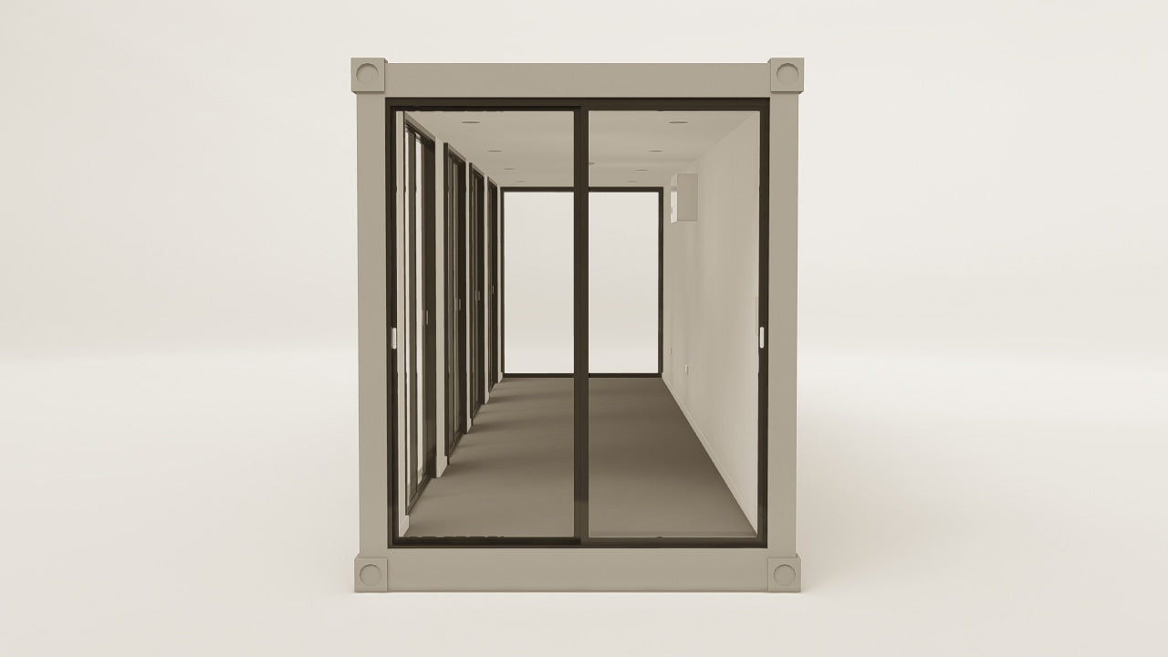 Work Space - 30 - Grey Aluminium - 6 Doors