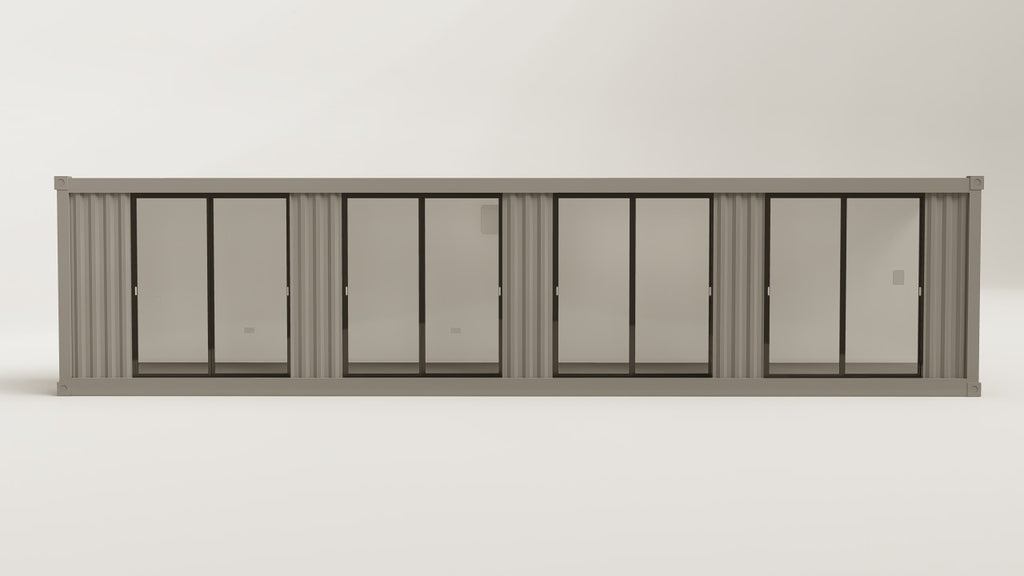 Work Space - 30 - Grey Aluminium - 6 Doors