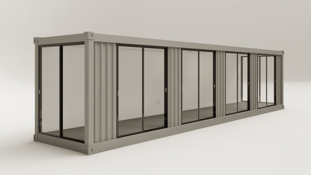 Work Space - 30 - Grey Aluminium - 6 Doors