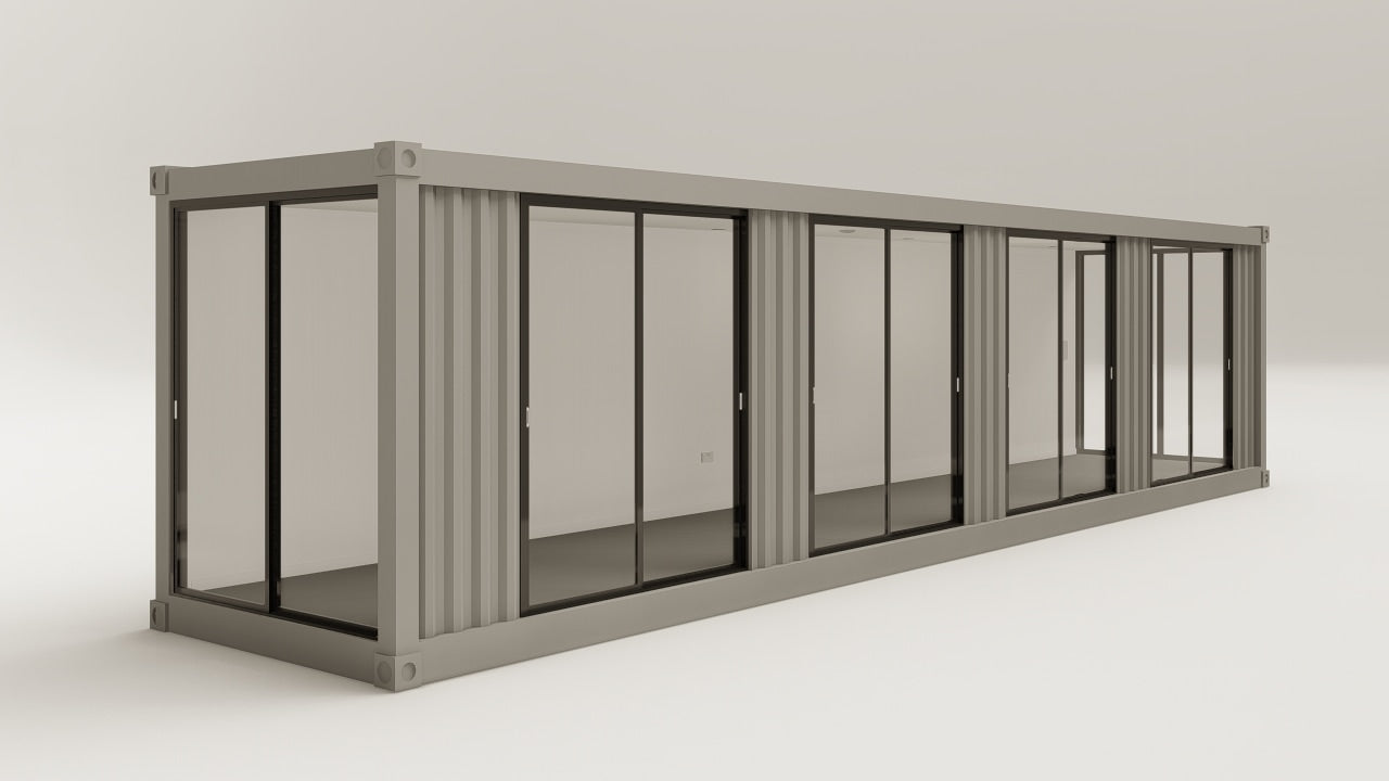 Work Space - 30 - Grey Aluminium - 6 Doors