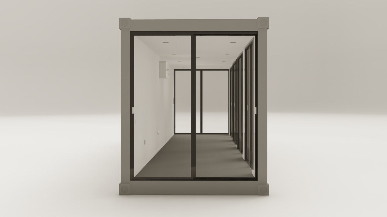 Work Space - 30 - Grey Aluminium - 6 Doors